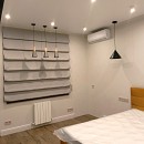 Каскадная римская штора в серых тонах в комнату подростка