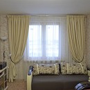 Портьеры с подхватом-ремешком из натуральной кожи
