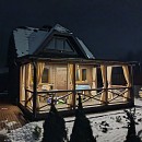Шторы на банную террасу в собранном состоянии.