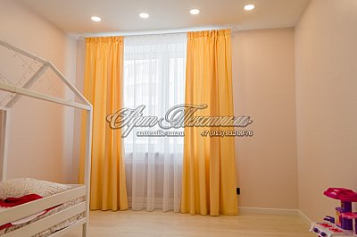 Желтые шторы для детской комнаты