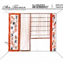 Японские панели + римская штора, оранж, коричневый