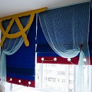 Римские шторы для детской комнаты в "морской" тематике