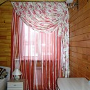 Спальня, розовый комплект штор